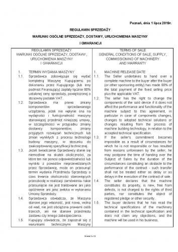 REGULAMIN sprzedaży 1.07.2019 POL-ANG Page 01